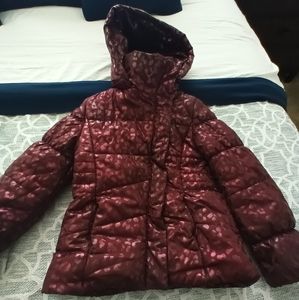 Girls Jessica Simpson Purple Leopard coat